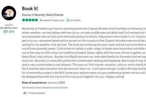 Review img # 7 of the yacht Serenity