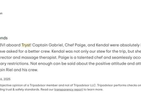 Review img # 12 of the yacht Tryst